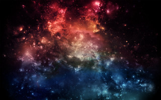Colorful space stars dust black - a colorful space free wallpaper