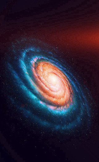 Spiral galaxy red light black - a red light free wallpaper for mobile