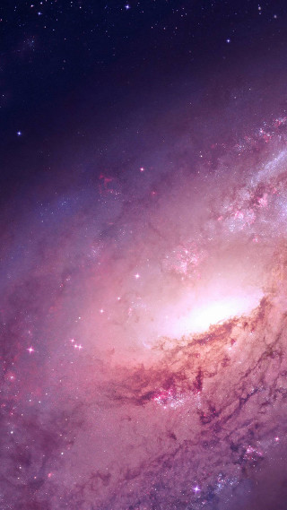 Spiral galaxy bright light stars 3 - center free wallpaper for mobile