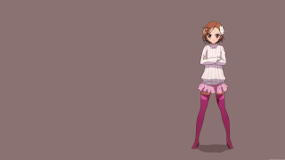 Girl short skirt boots arms - full body pose free wallpaper