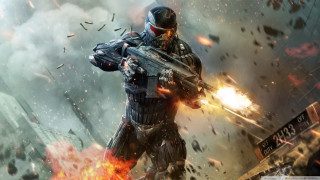 Futuristic man suit gun exploding - a gun and a gun free wallpaper