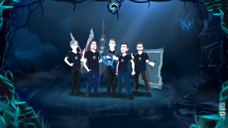 Group people cave light tree - splash art free wallpaper