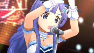 Woman purple hair microphone stand - global illumination free wallpaper for desktop