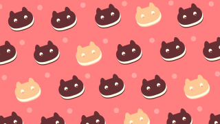 Cats pattern faces pink background - a screenprint free wallpaper
