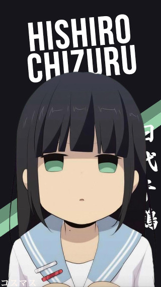 Black haired girl green eyes - cloisonnism free wallpaper for mobile