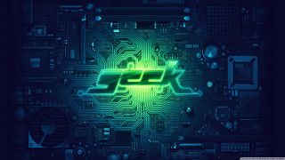 Circuit neon green blue dark - derek zabrocki free wallpaper for desktop