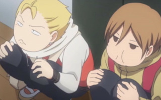 Two people sitting remote control - a jacket free wallpaper