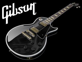 Black guitar gibson logo eric - a black guitar free wallpaper