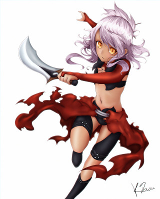Woman sword red dress blood - a red dress free wallpaper for mobile