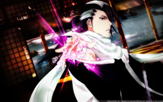 Man black white outfit purple 2 - a purple light free wallpaper