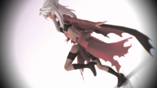 Woman red cape flying arms - a red cape free wallpaper for desktop