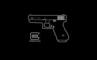 Gun lock black white stamp - perfect art free wallpaper