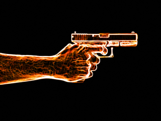 Hand gun black background red - a hand holding free wallpaper