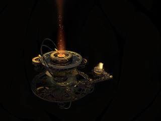 Clock candle top candle middle - free new year wallpaper for desktop