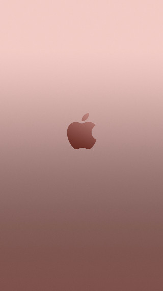 Pink apple logo background red - smooth free wallpaper for mobile