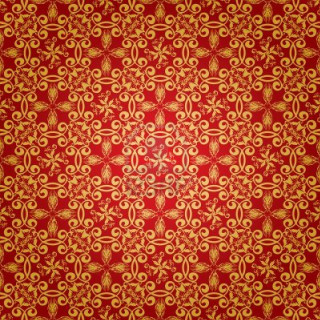 Red yellow background circular design - center free wallpaper for tablet