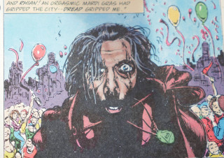 Bearded man red jacket balloons - michael kaluta free wallpaper
