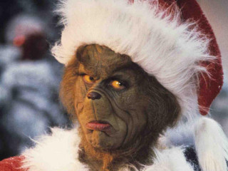 Santa hat grinning bearded cat - a beard free wallpaper