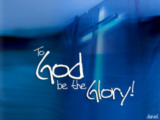 Blue background white lettering cross - god free wallpaper