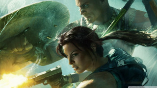 Woman gun dinosaur man gun - aleksi briclot free wallpaper