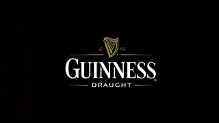 Guinness draught logo black background - golden free wallpaper for desktop