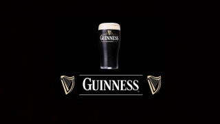 Guinness glass black background logo - a computer rendering free wallpaper