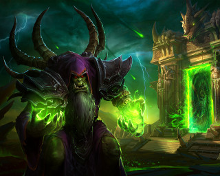 Horned man green eye glowing - alex horley free wallpaper for desktop