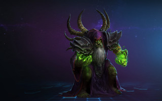 Horned man bearded purple outfit - a purple outfit free wallpaper for desktop