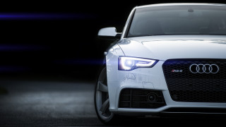 White car black background photorealistic - free cars wallpaper for desktop