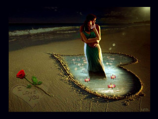 Woman green dress beach rose - cyril rolando free wallpaper