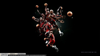 Basketball players jumping air hands - a group of basketball players free wallpaper