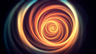 Spiral orange blue black background - a yellow center free wallpaper