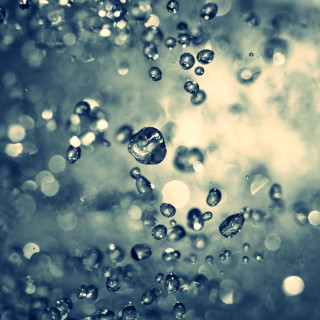 Water droplets window pane blue - free rain wallpaper for tablet