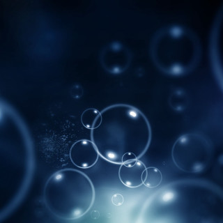 Blue bubbles blurry background blue - holography free wallpaper for tablet