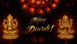 Happy diwali greeting golden gandap - floral free wallpaper