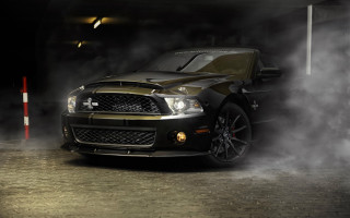 Black gold mustang parking garage 2 - cobra free wallpaper for desktop