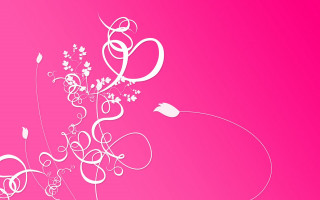 Pink background white floral design - floral free wallpaper for desktop