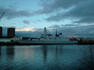 Large white ship harbor city - a city free wallpaper