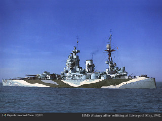 Battleship ocean boat sky background 2 - matte painting free wallpaper