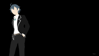 Man suit tie dark hands 6 - a minimalist painting free wallpaper for desktop