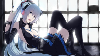 Woman white hair black clothes - black clothes free wallpaper for desktop