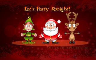 Santa reindeer christmas card red - aaa game free wallpaper
