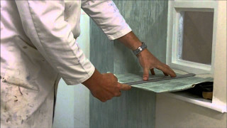 Man cutting paper knife window - a piece of paper free wallpaper for desktop