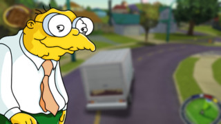 Cartoon character tie glasses street - a street corner free wallpaper