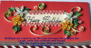Birthday card happy message flower - mail art free wallpaper