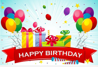 Birthday card balloons festive celebration - a happy birthday message free wallpaper