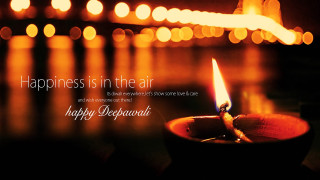 Lit candle happiness quote blurry - candle free wallpaper