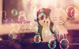 Bubbles floating keyboard hug day - ding guanpeng free wallpaper for desktop