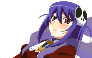 Cartoon character purple hair skull 2 - a cartoon character free wallpaper for desktop