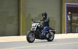 Man motorcycle police precisionism digital - a garage door free wallpaper